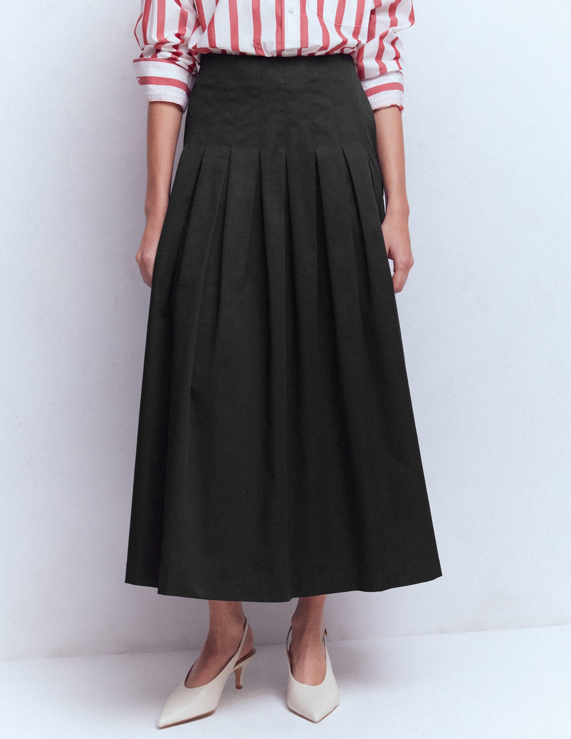 Valentina Sateen Skirt-Black - Image 4