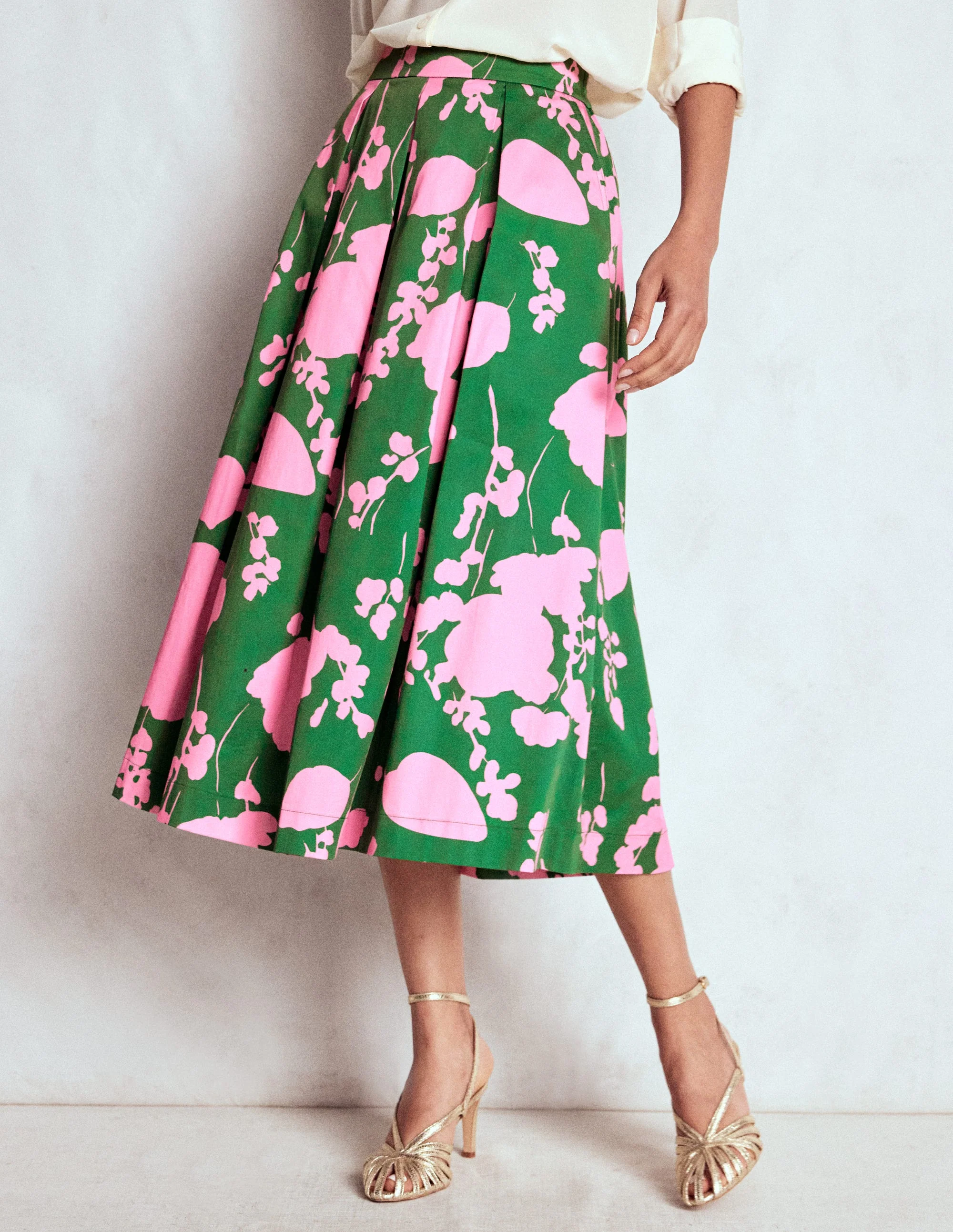 Verity Sateen Skirt-Amazon, Dainty Sprigs - Image 4