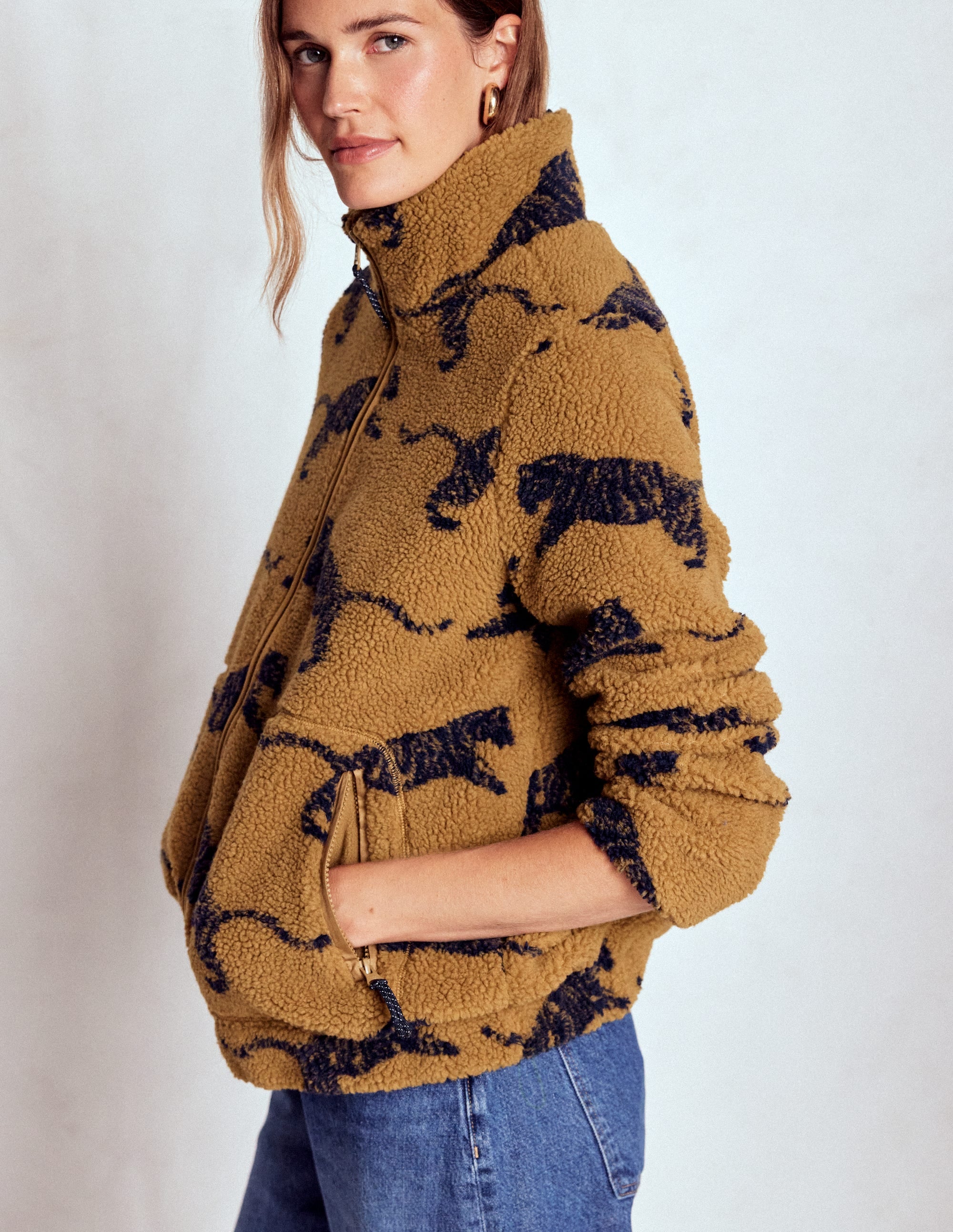 Westminster Borg Jacket-Hazelnut Brown, Leaping Tiger - Image 2