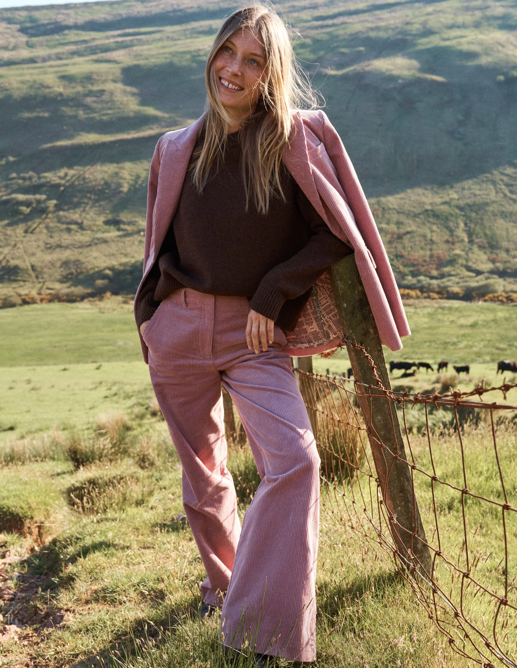 Woodbridge Cord Blazer-Blushing Rose - Image 5