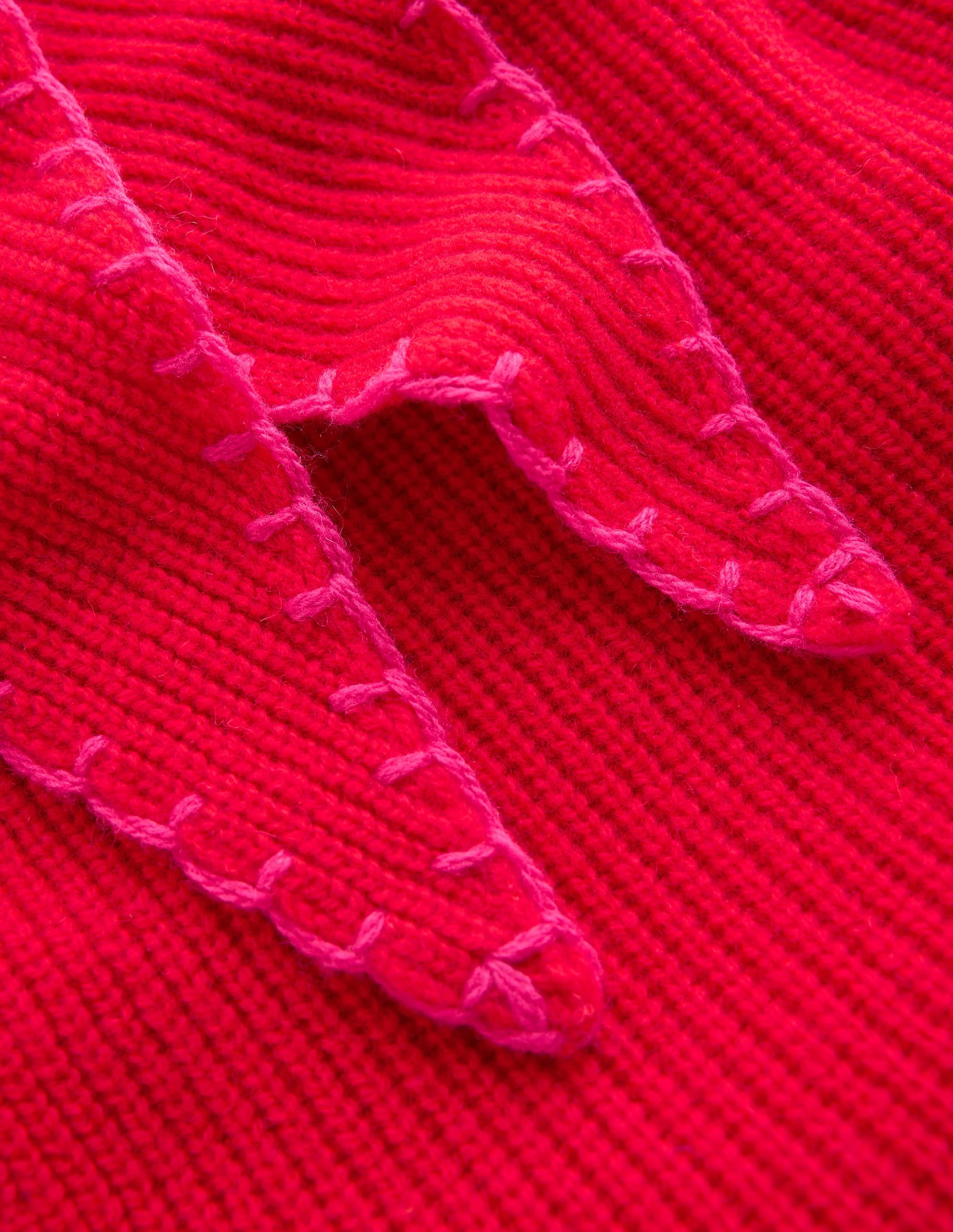 Wool Neckerchief-Plain Red - Image 3