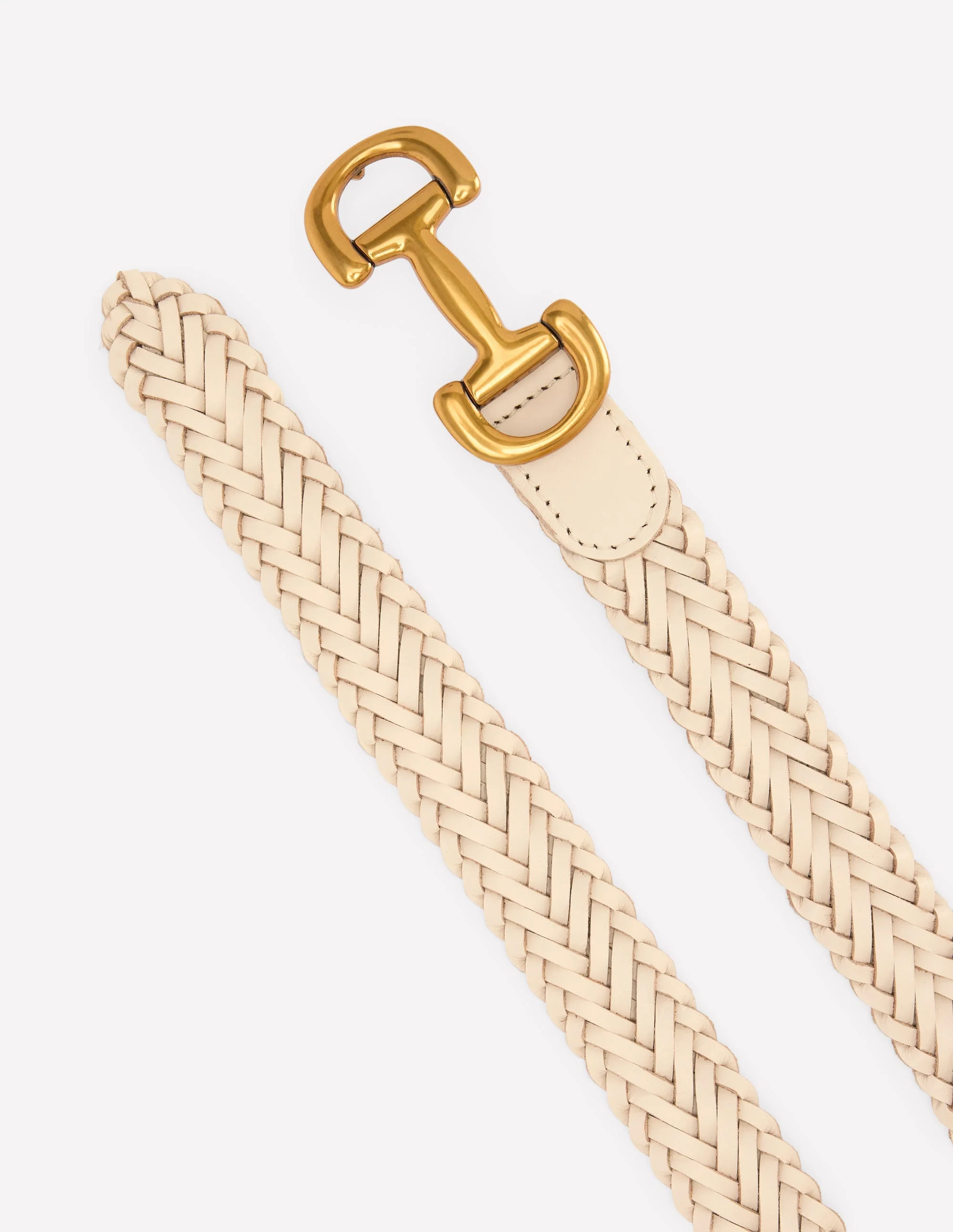Woven Snaffle Belt-Ecru - Image 3