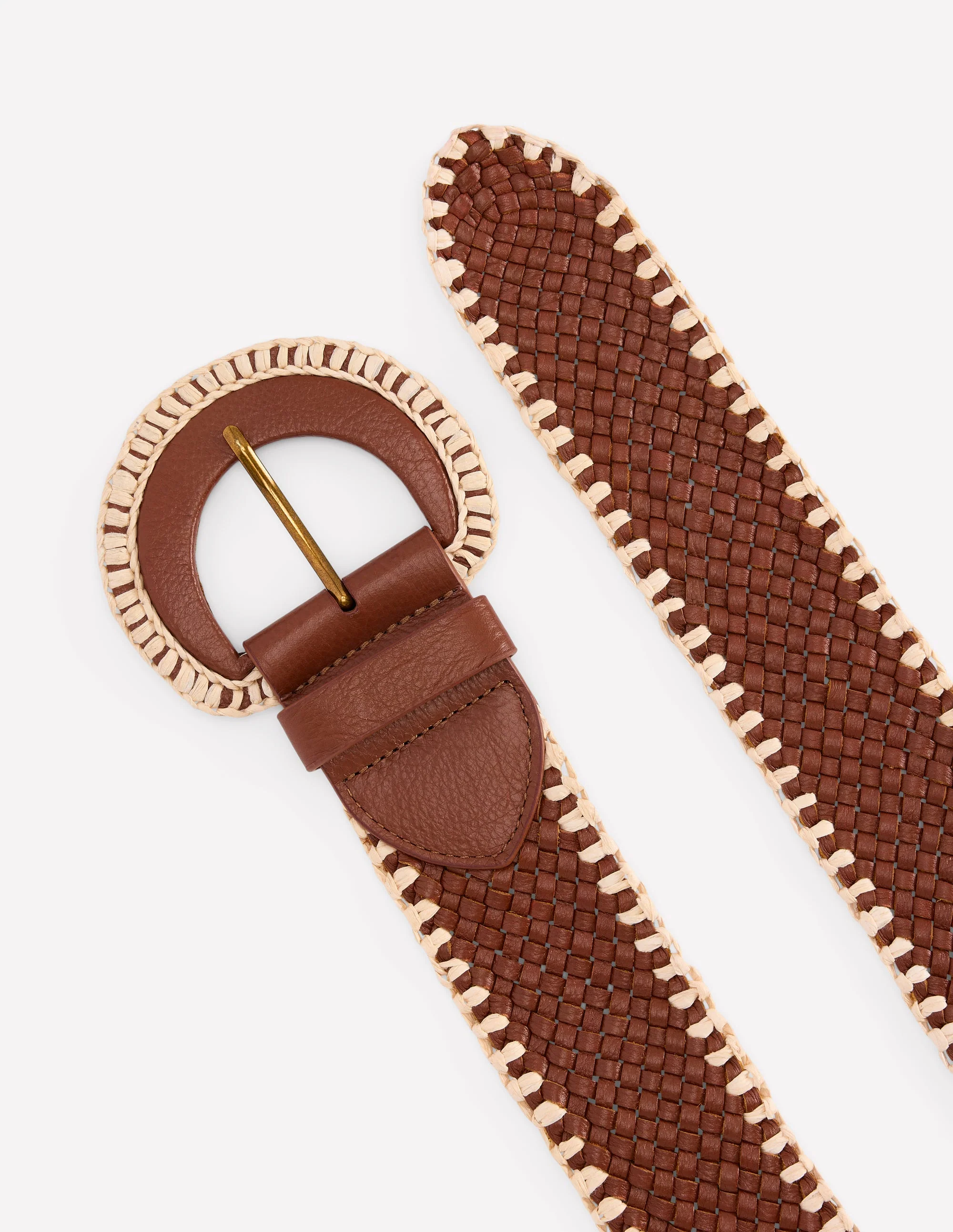 Woven Stitch Belt-Tan - Image 3