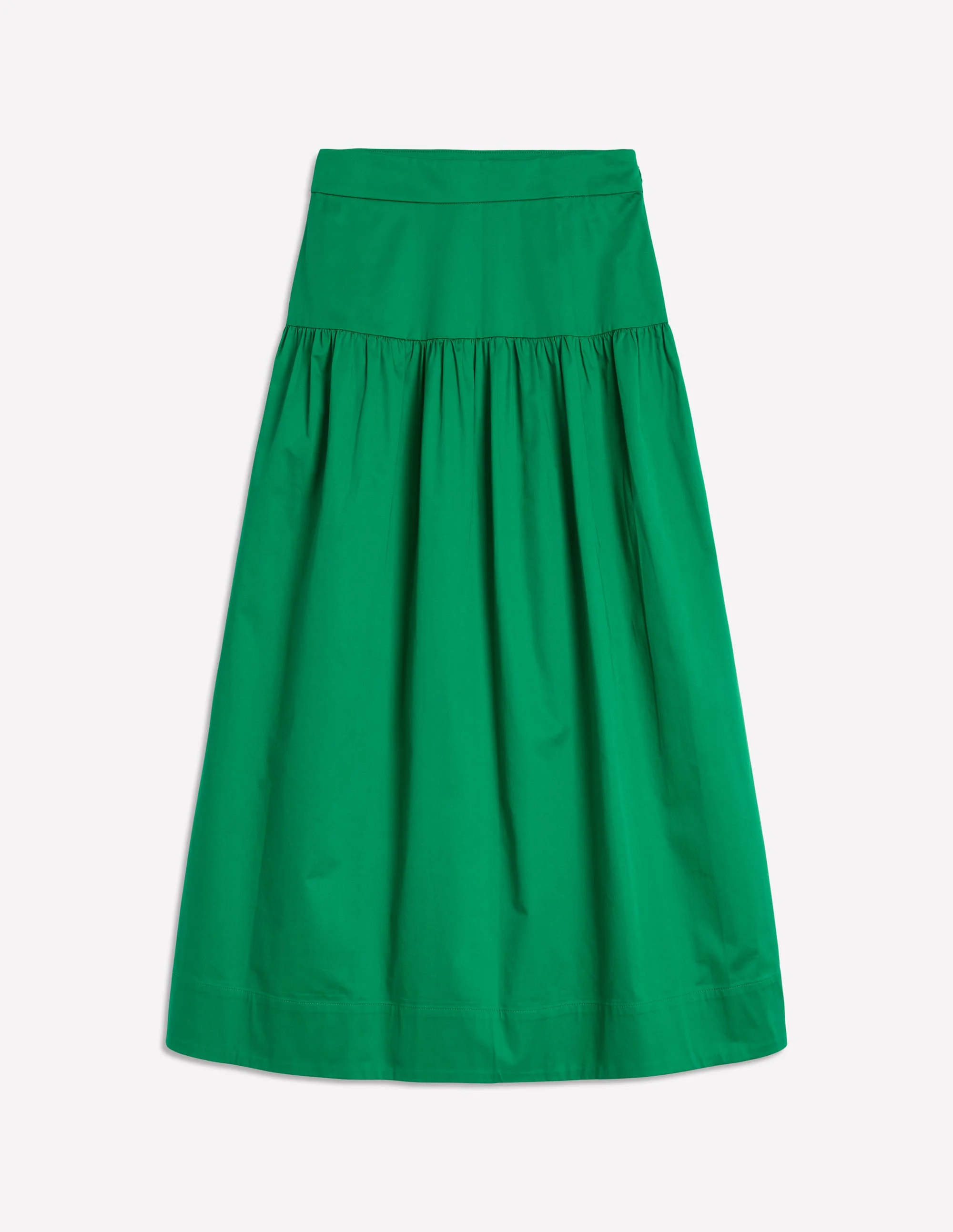 Yoke Detail Maxi Skirt-Rich Emerald - Image 5