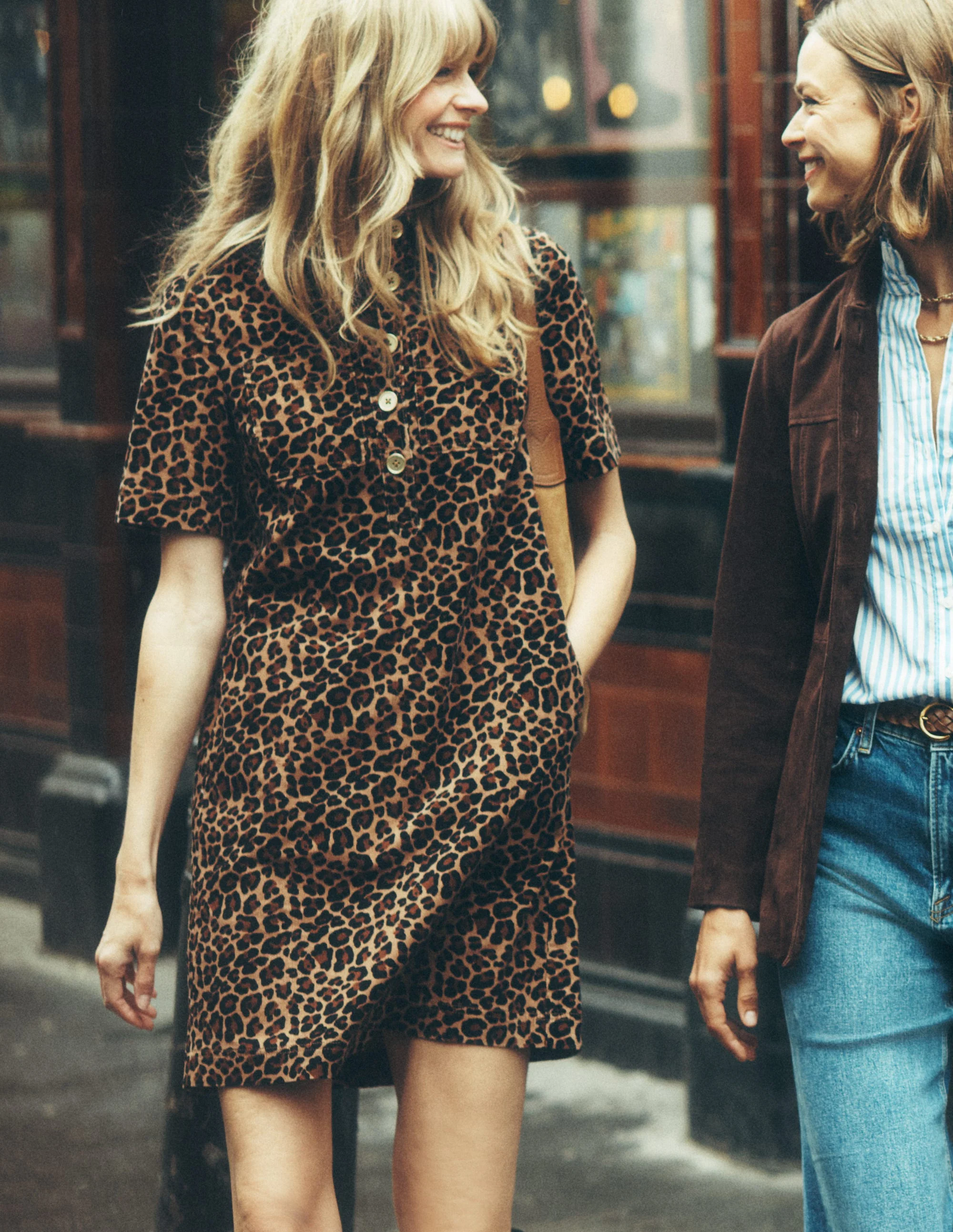 Zia Cord Pocket Shirt Dress-Multi, Cheetah Pop - Image 2