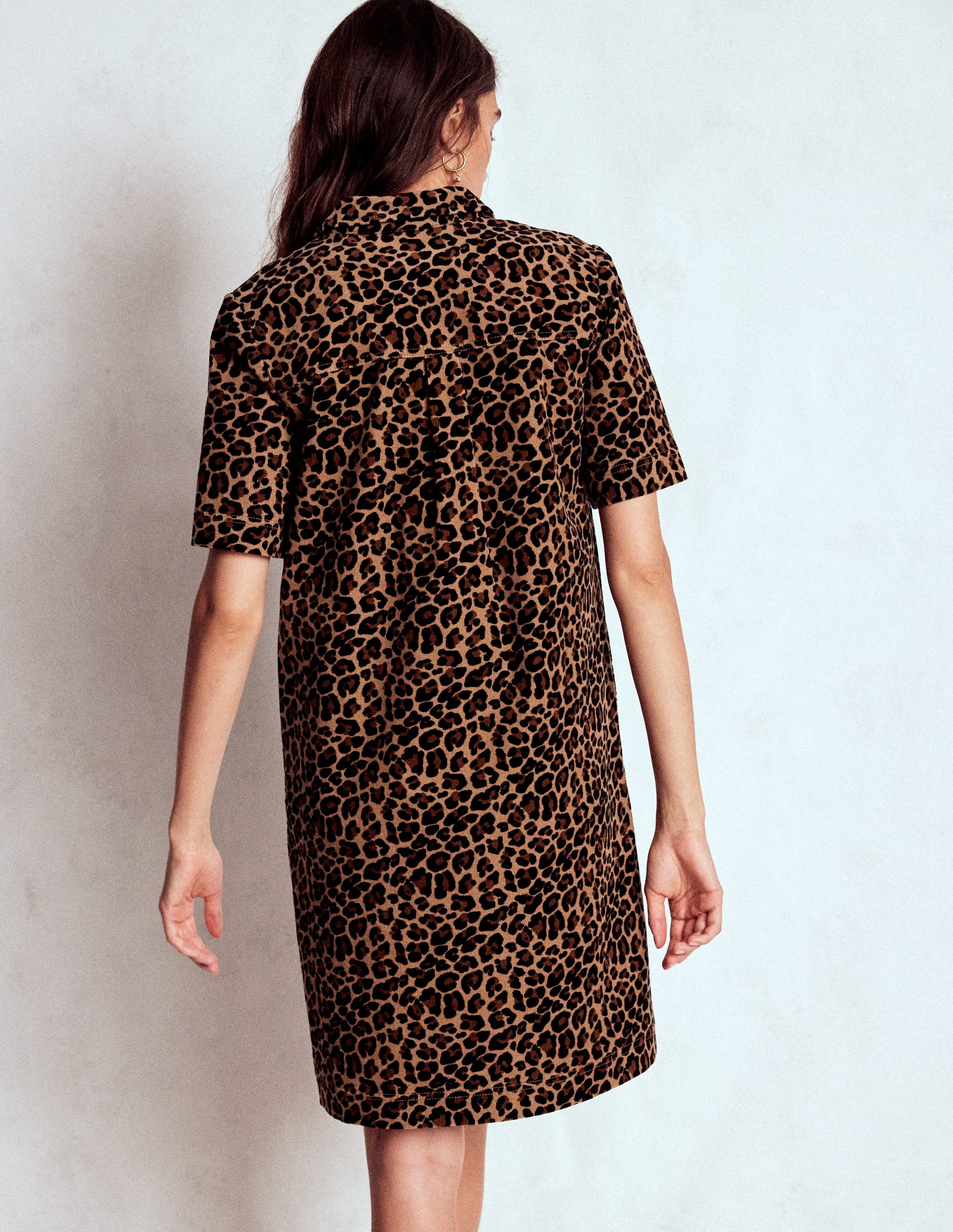 Zia Cord Pocket Shirt Dress-Multi, Cheetah Pop - Image 4