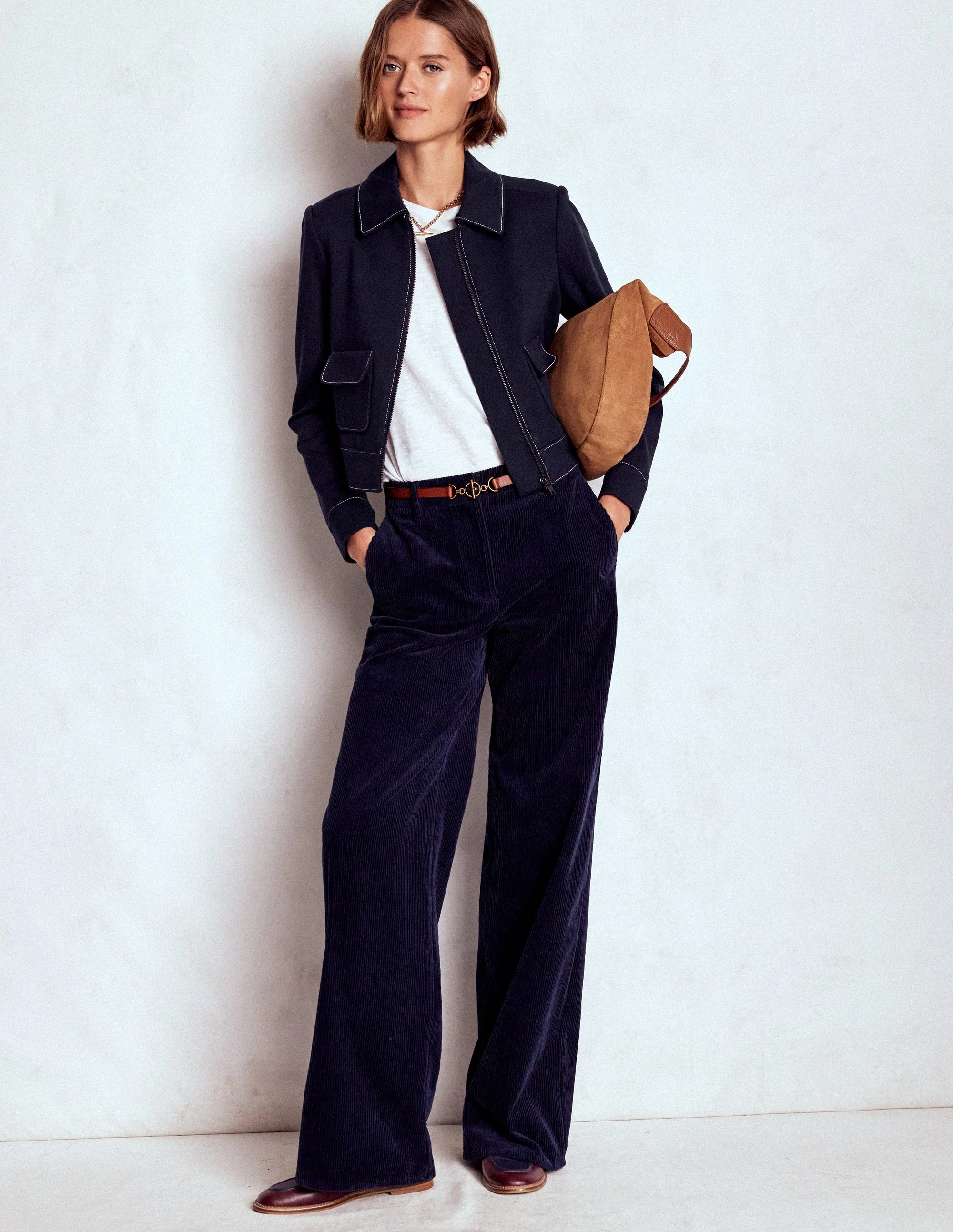 Zip Patch Pocket Jacket-NAVY - Image 4